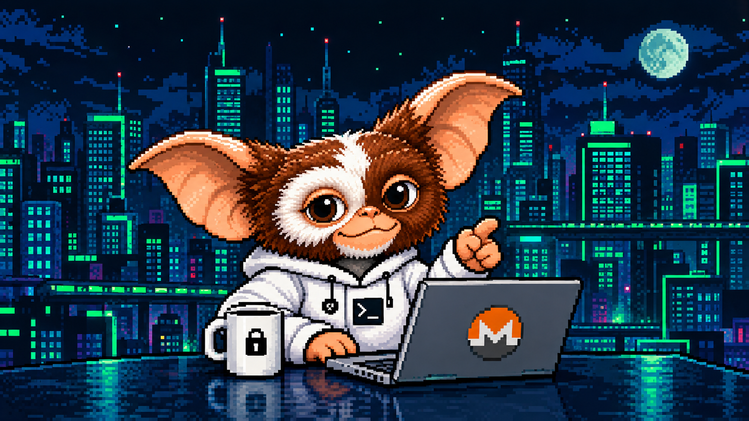 Placeholder for the main hacker mascot illustration
